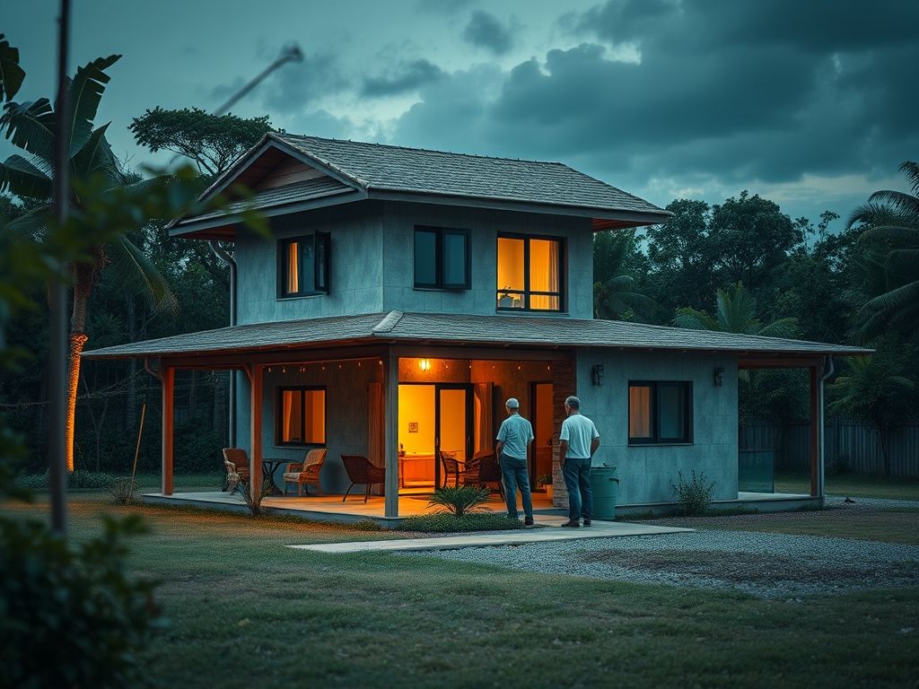 Casa com churrasqueira