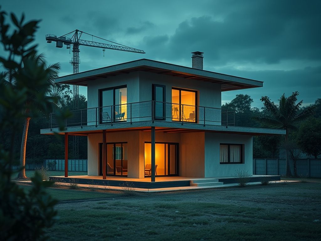 Casa com estrutura de aço