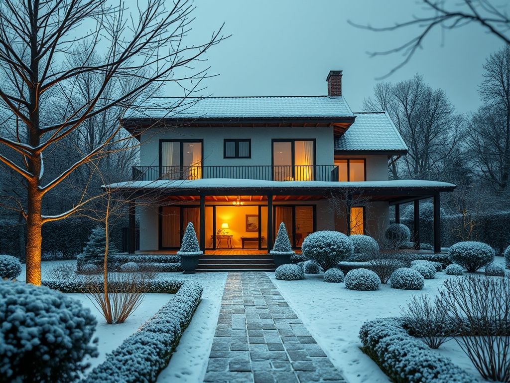 Casa com jardim de inverno