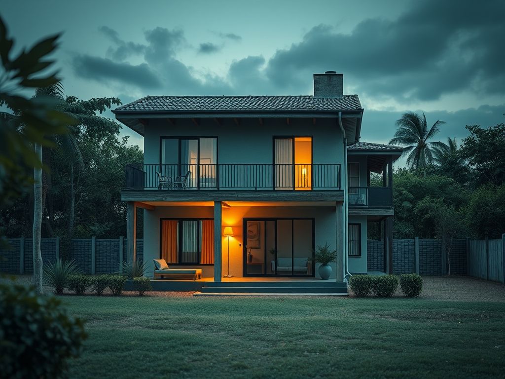 Casa com lareira
