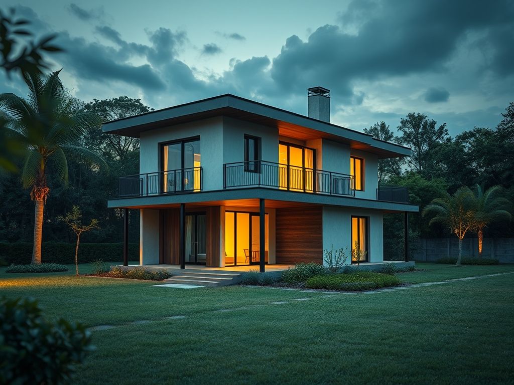 Casa com paisagismo