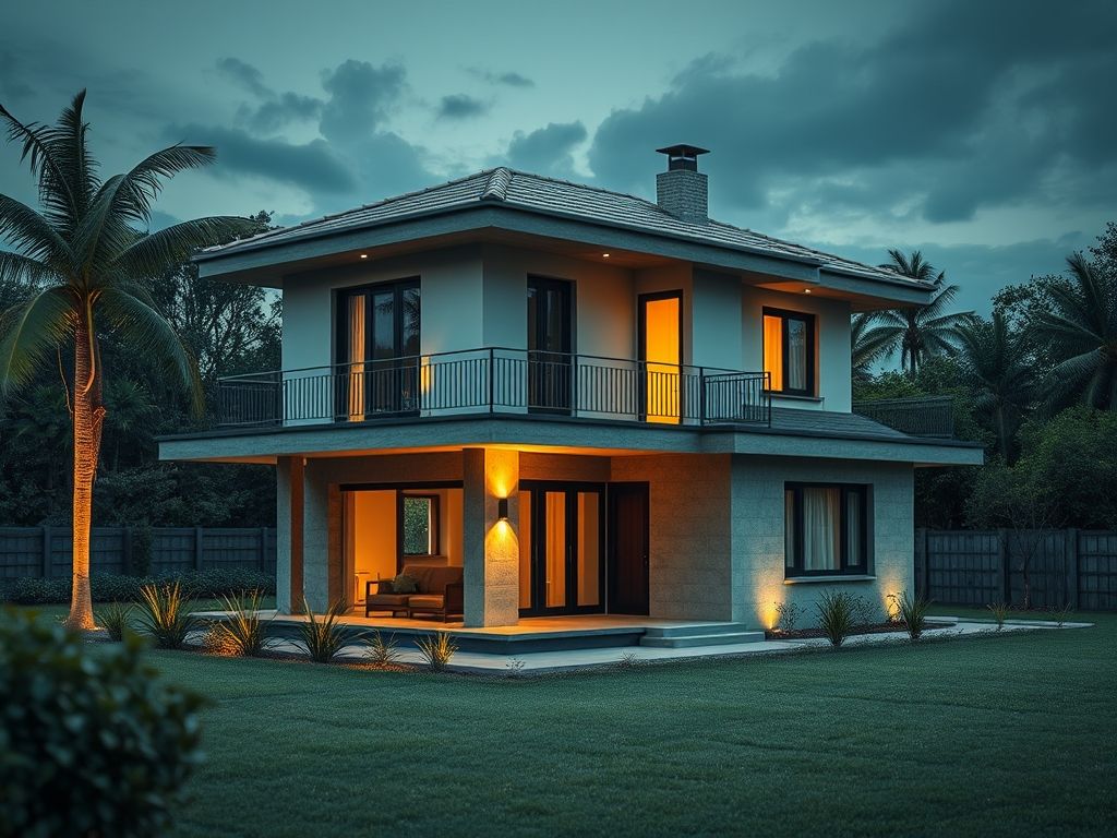Casa com pintura de qualidade