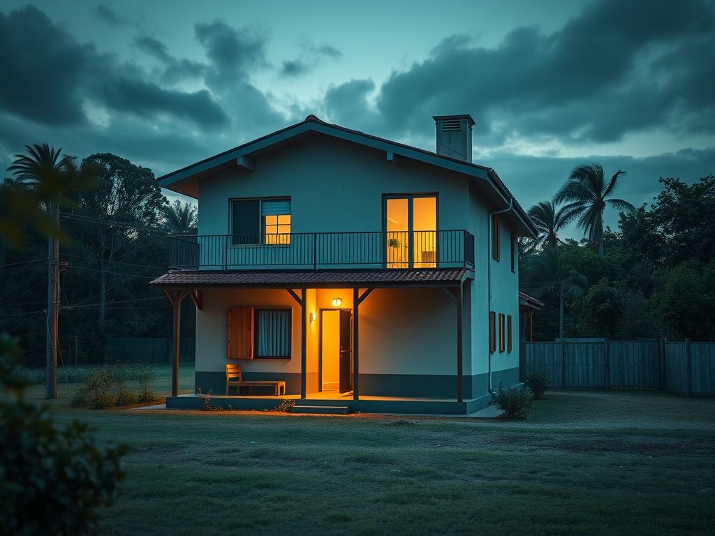 Casa com sistema de aquecimento