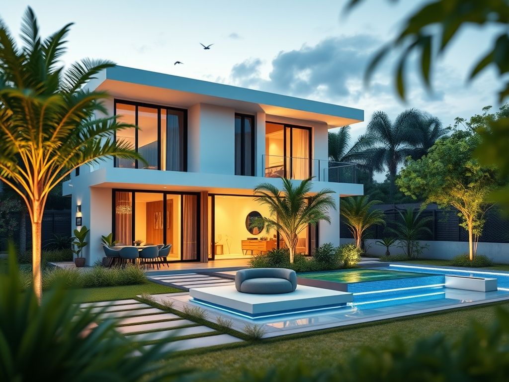 Casa com área comum