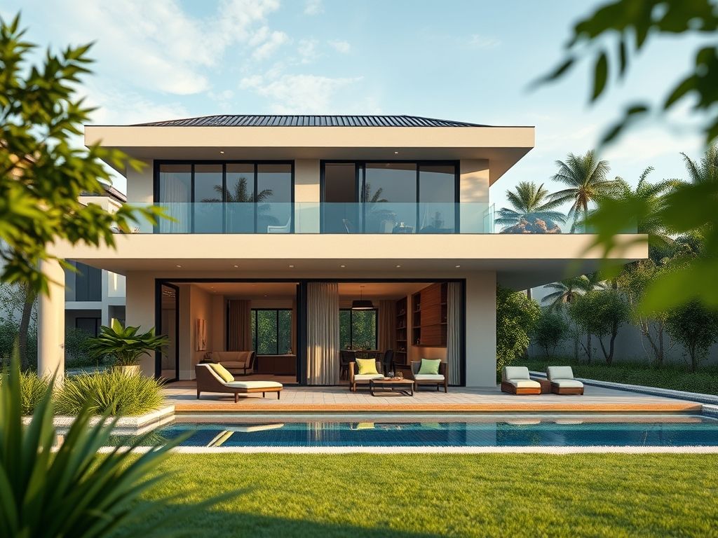 Casa com varanda ampla